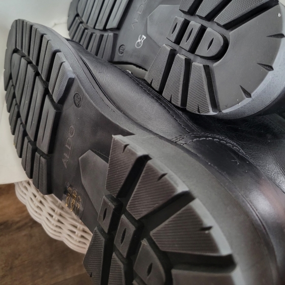 ALDO Caleseth BLACK Leather Lace Up Boot Size 13New Without Tags Upper Leather - Picture 5 of 7